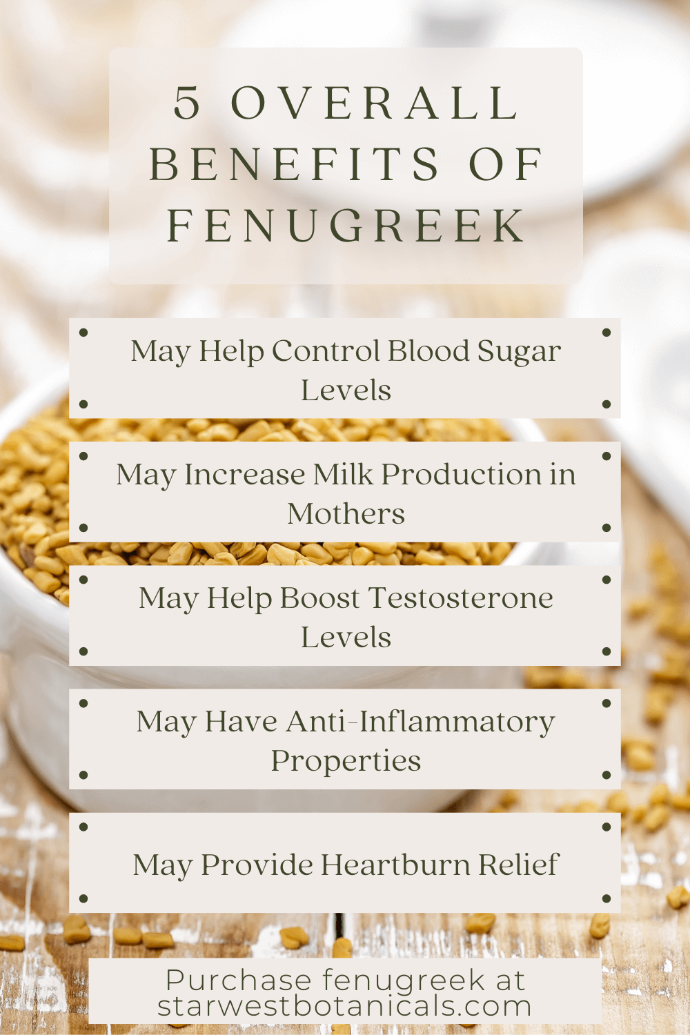 5 Overall Benefits of Fenugreek Starwest Botanicals