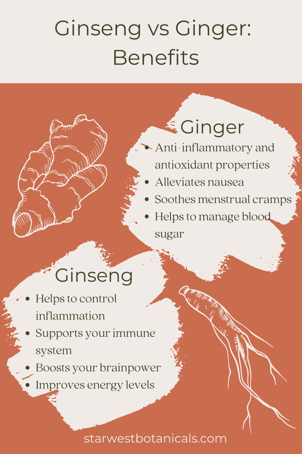 Ginseng vs Ginger What's the Difference? Starwest Botanicals